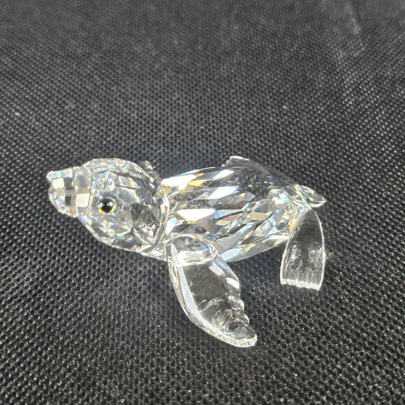 Swarovski Crystal Baby Sea Lion Figurine Retired Piece From Aquatic World Group - Picture 1 of 9